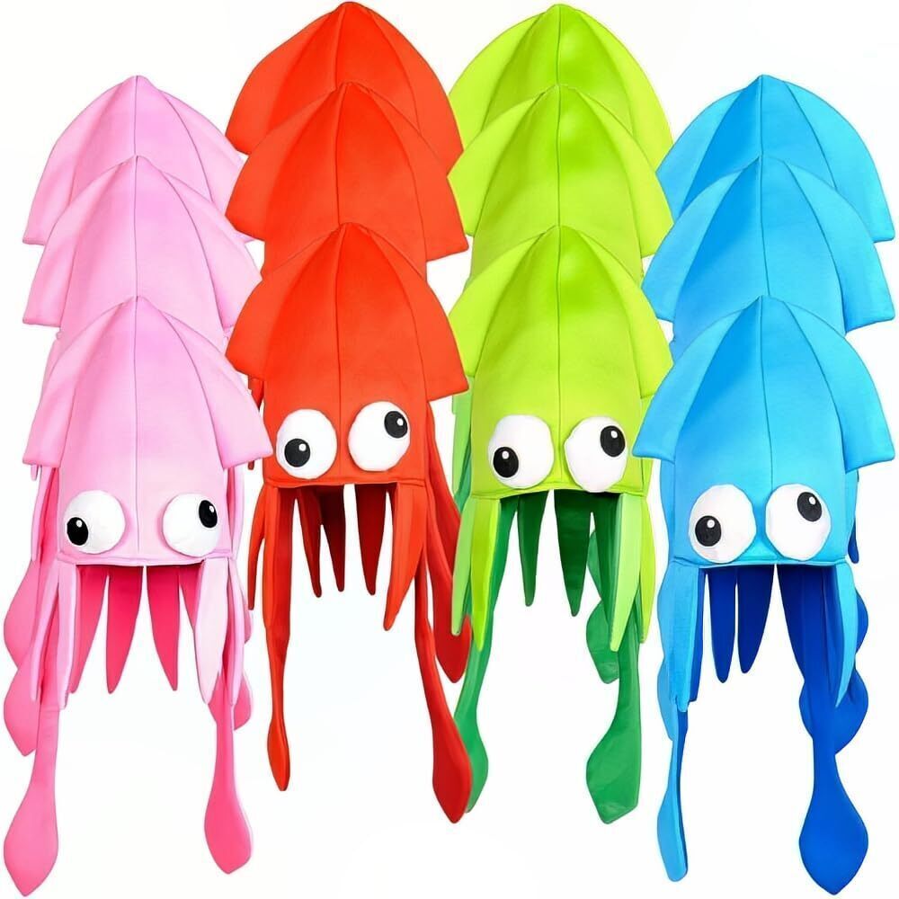 7766 Squid Hat Party Accessory, Colors may vary